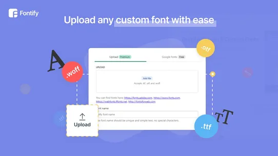 Fontify: Google &amp; Custom Fonts screenshot