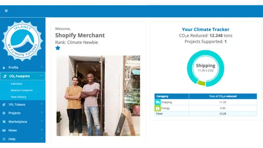 1PLANET Carbon Offset screenshot