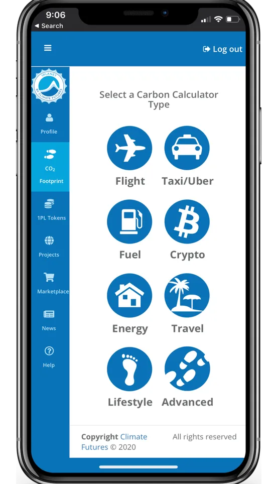 1PLANET Carbon Offset screenshot