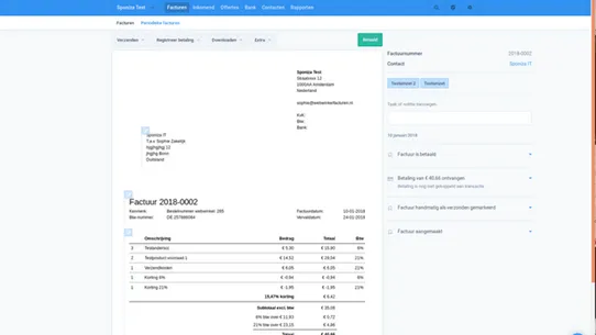 Moneybird screenshot