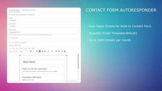 WebPanda Contact AutoResponder screenshot