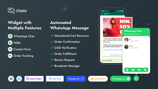 Ctx: WhatsApp Chat + Marketing screenshot