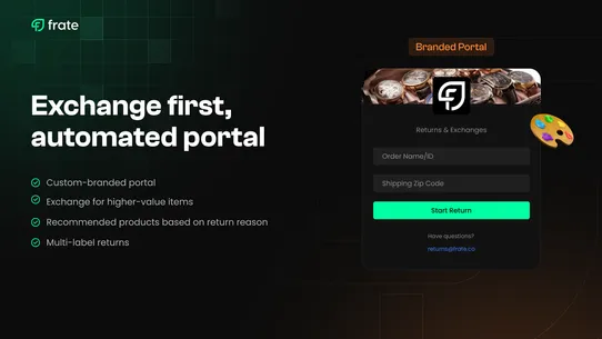 Frate Returns &amp; Recommerce screenshot
