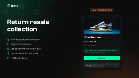 Frate Returns &amp; Recommerce screenshot
