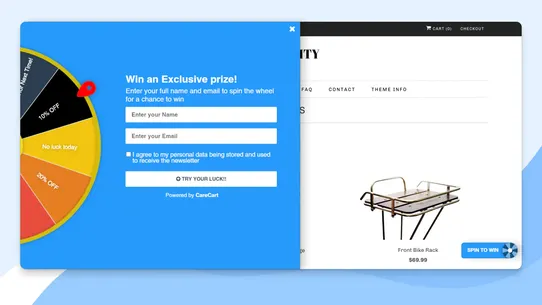 Wheelify Spin Wheel Email Pop screenshot