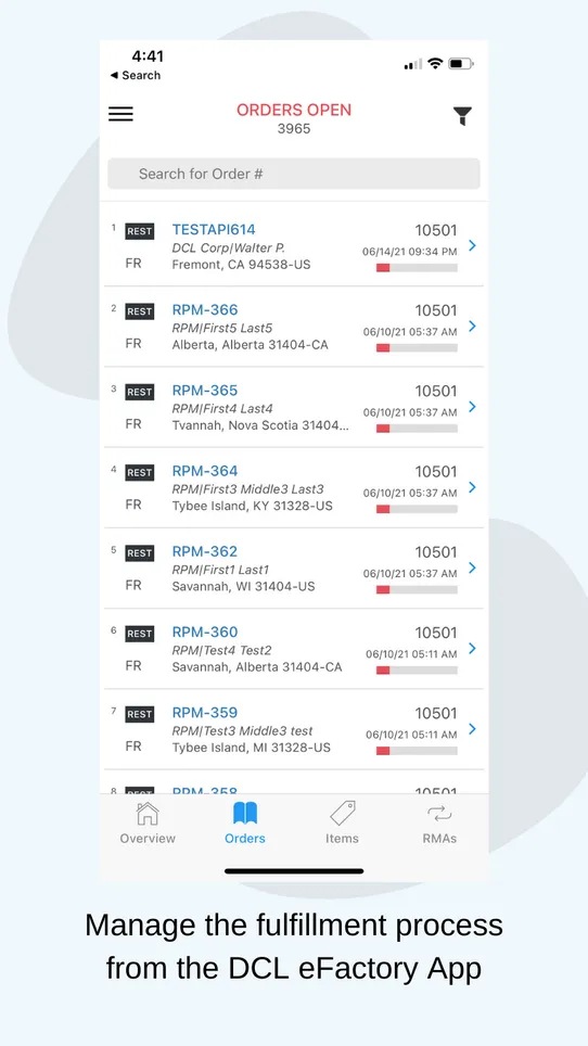 DCL Logistics and Fulfillment screenshot