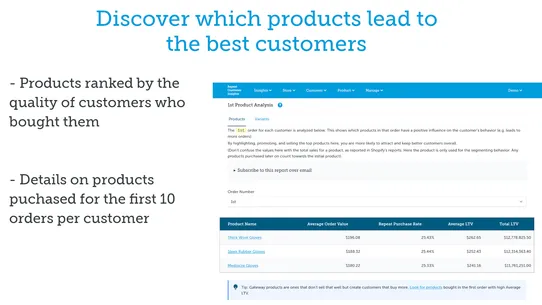 Repeat Customer Insights screenshot