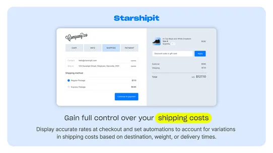 Starshipit shipping automation screenshot