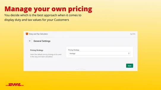 DHL Duty and Tax Calculator screenshot