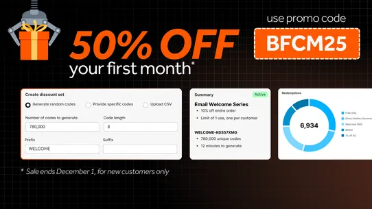 Bulk Discount Code Bot screenshot