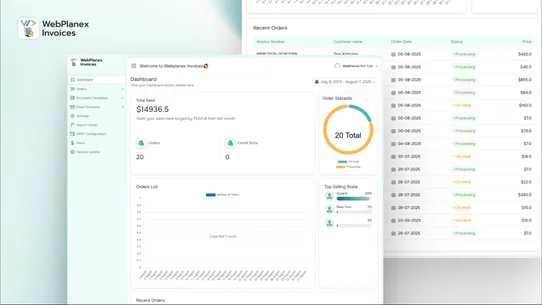 Webplanex: Invoices &amp; Labels screenshot