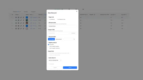 SBK Influencer Affiliate Hub screenshot