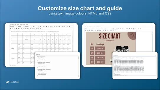 Magefan Size Chart screenshot