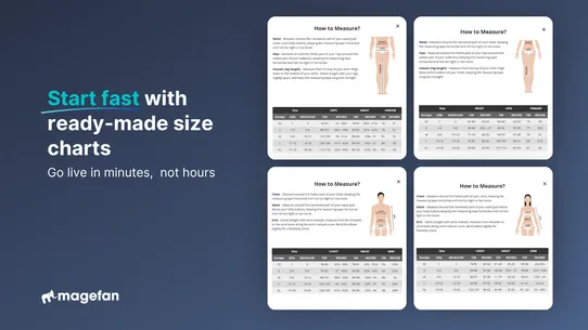 Easy Size Chart &amp; Size Guide screenshot