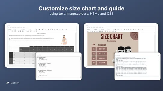 Size Chart ‑ Magefan screenshot