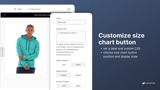 Size Chart ‑ Magefan screenshot