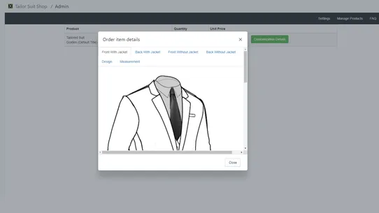 Tailor Suit Shop screenshot