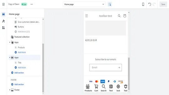 Sticky Toolbar screenshot