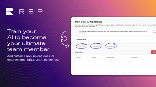 Rep AI: ChatGPT Sales Chatbot screenshot