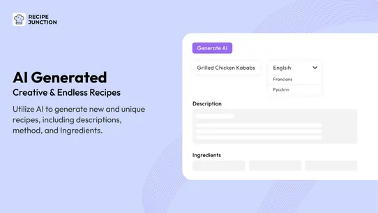 Recipe Junction ‑ AI Blog Post screenshot