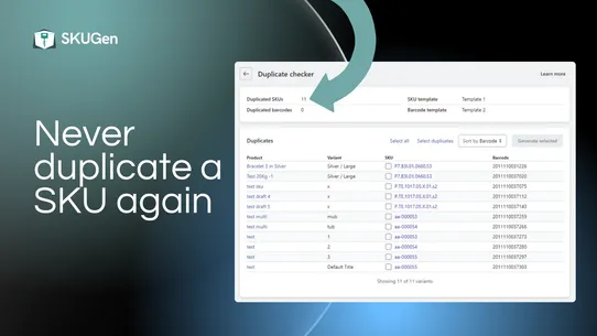 SKUGen SKU &amp; Barcode Generator screenshot