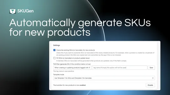 SKUGen SKU &amp; Barcode Generator screenshot