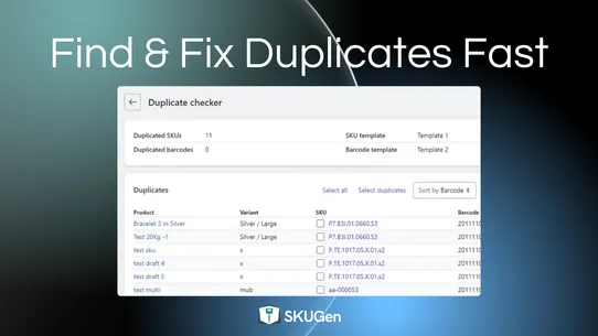 SKUGen SKU &amp; Barcode Generator screenshot