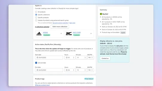 Simple Product Price Scheduler screenshot