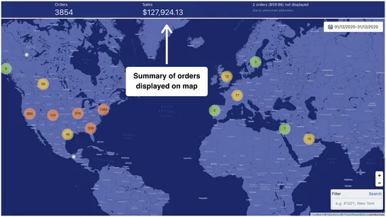 Order Map ‑ Analytics Tool screenshot