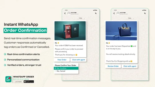 WhatsApp Order Notification H3 screenshot
