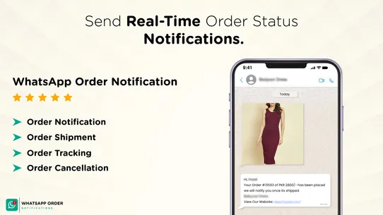 WhatsApp Order Notification H3 screenshot