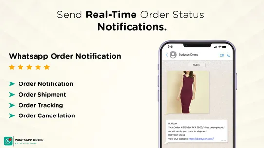 H3 WhatsApp Order Notification screenshot