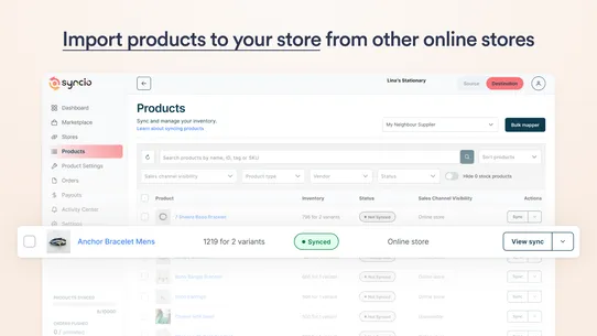 Syncio Multi Store Sync screenshot