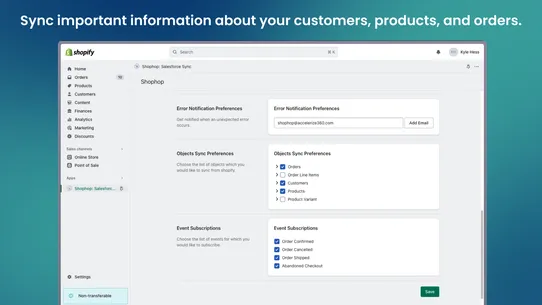 Shophop: Salesforce Sync screenshot