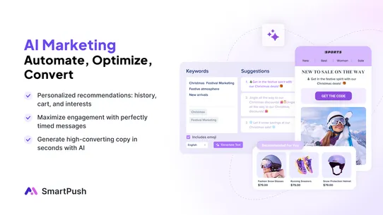 SmartPush: Email, SMS, Pop‑up screenshot