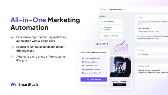 SmartPush: Email, SMS, Pop‑up screenshot