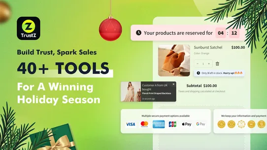 TZ Trust Badges, Sales Popup screenshot