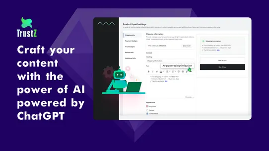 TZ Trust Badges, Payment Icons screenshot