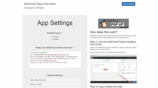 Popup For MailChimp screenshot