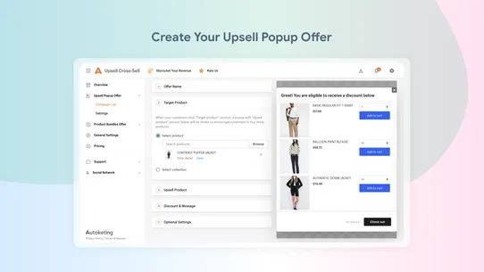 Upsell Cross‑Sell Smart Tool screenshot