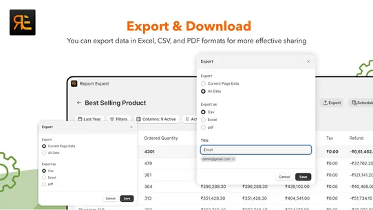 Custom Reports Export : MT screenshot