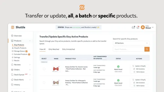 Shuttle ‑ Sync with Etsy screenshot
