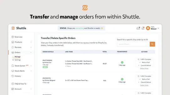 Shuttle ‑ Sync with Etsy screenshot