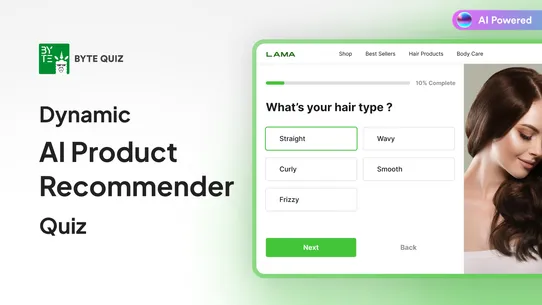 Byte: Product Recommender Quiz screenshot