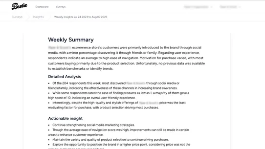 AI Post‑Purchase Surveys screenshot