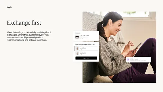 Ingrid ‑ Returns and Exchanges screenshot