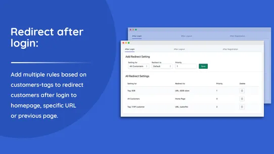 Addify ‑ Redirect After Login screenshot