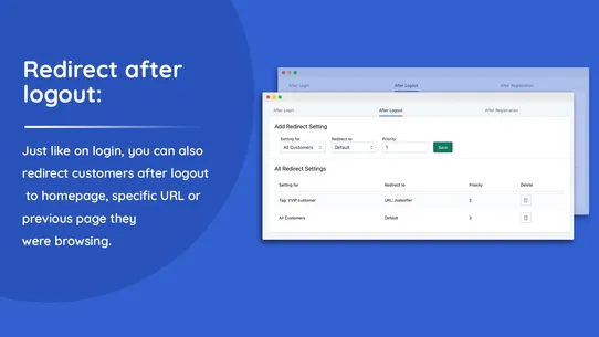 Addify ‑ Redirect After Login screenshot