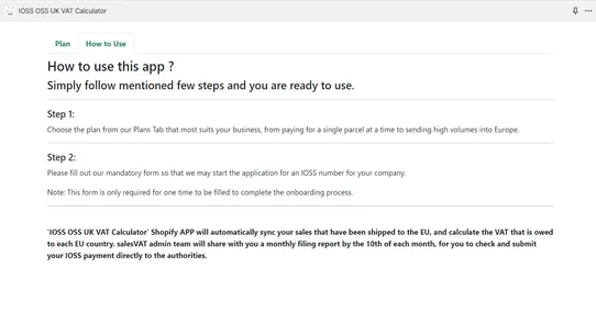 IOSS OSS UK VAT Calculator screenshot