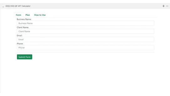 IOSS OSS UK VAT Calculator screenshot